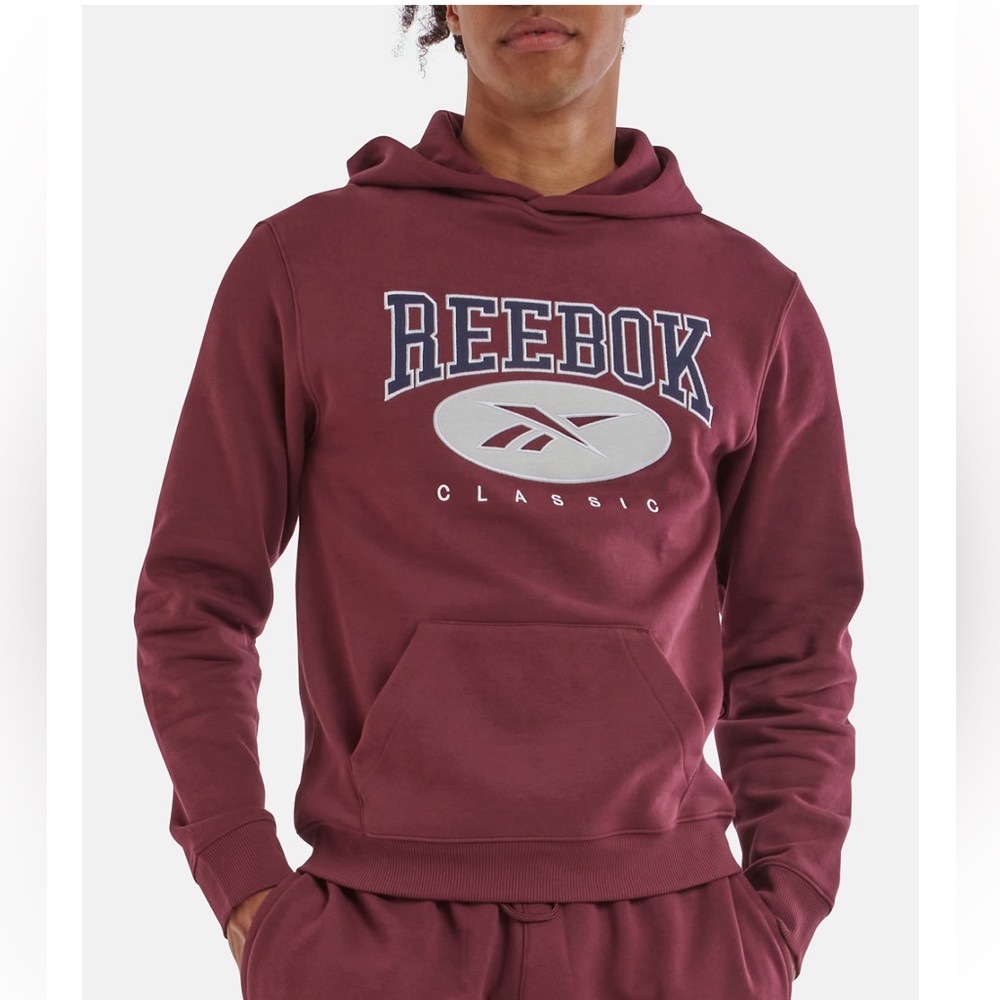 REEBOK ESSENTIAL VINTAGE EMBROIDERED HOODIE